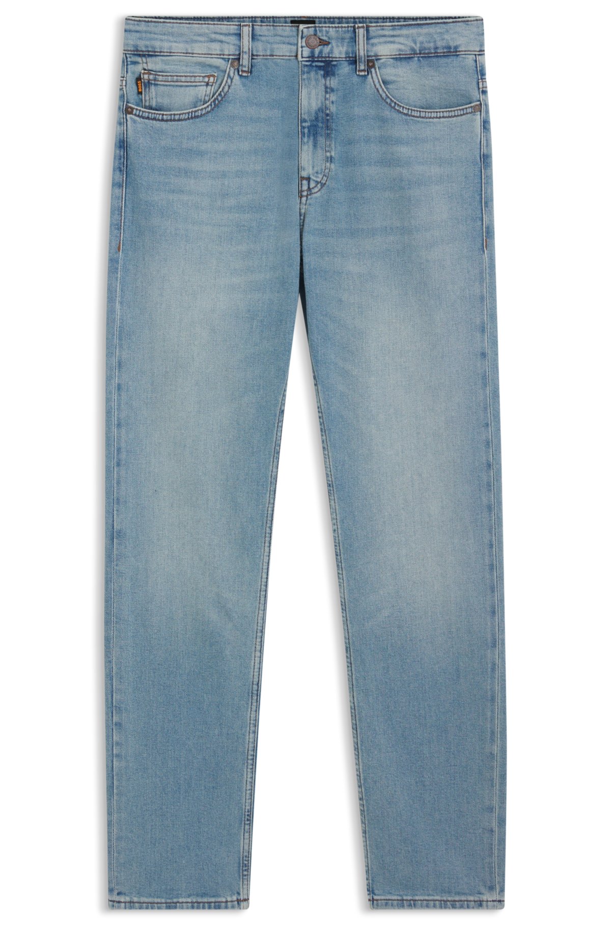 Pantalones vaqueros ajustados de Delaware en denim elástico azul confort