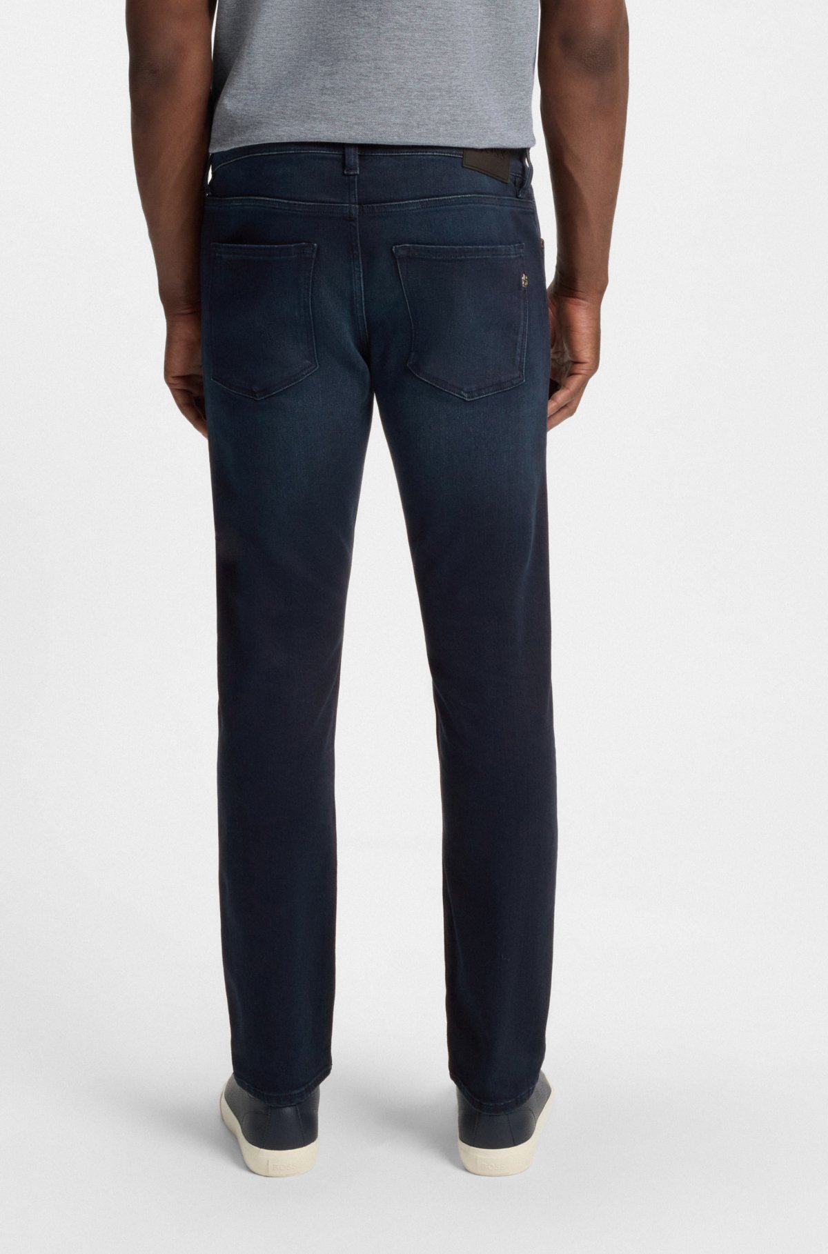 Pantalones vaqueros ajustados de color azul de Delaware en denim elástico