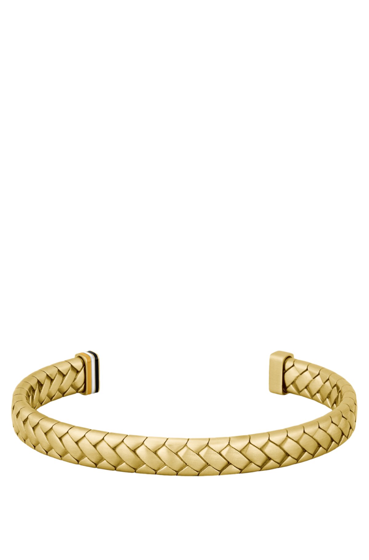 Pulsera dorada con diseño de rombo