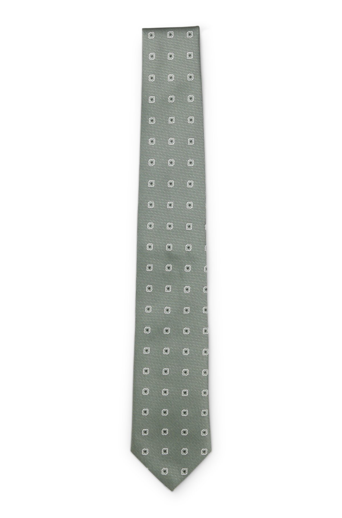 Corbata con estampado jacquard en mezcla de seda