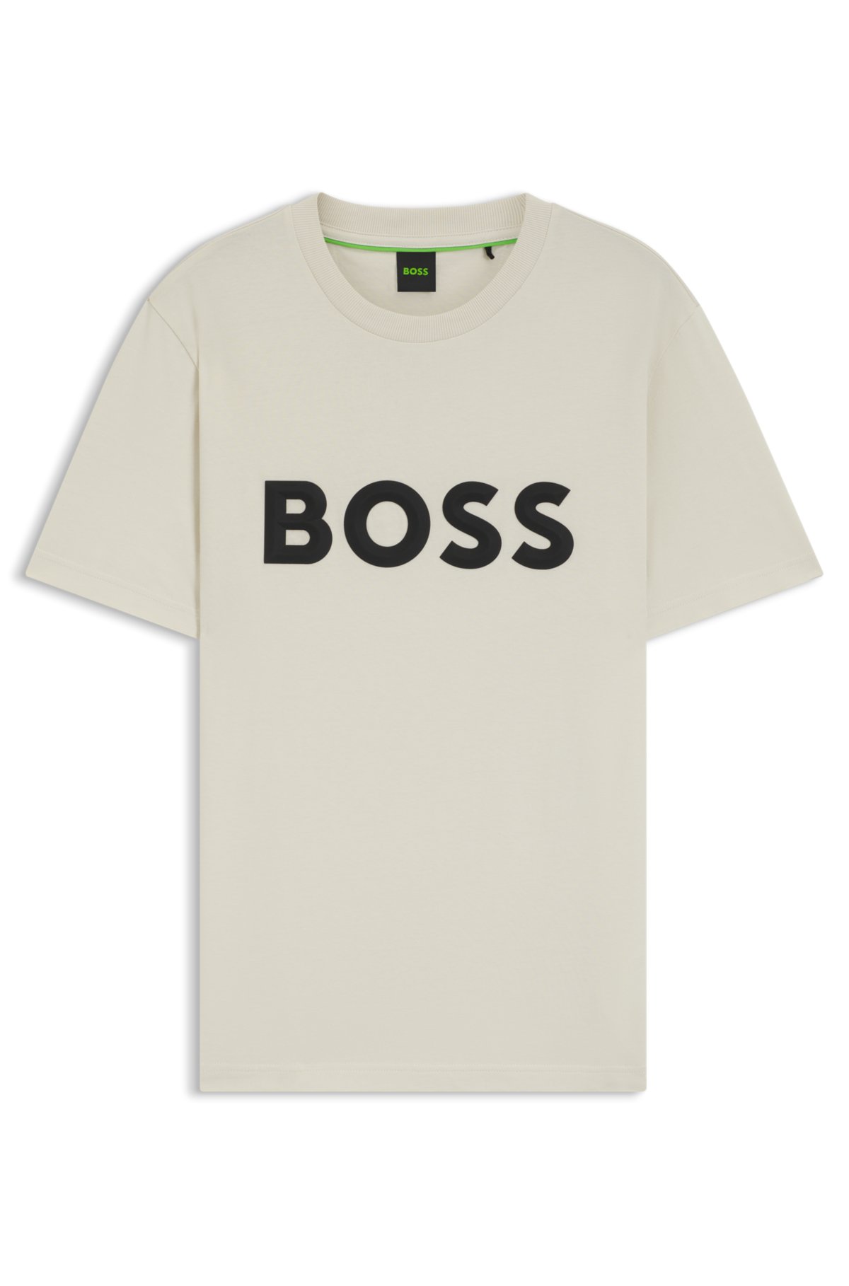 Camiseta de algodón con logo 3D