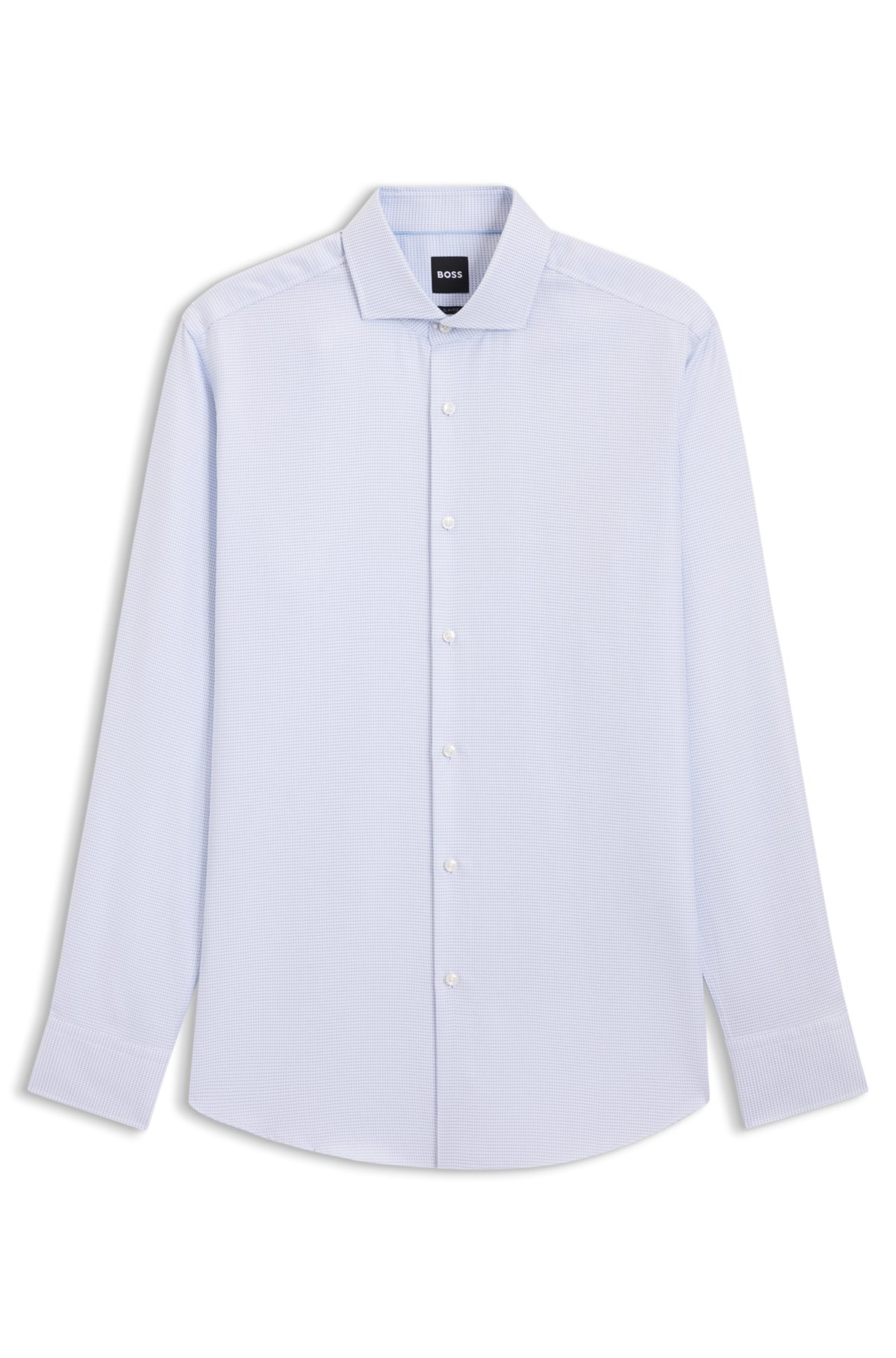 Camisa ajustada de tela twill de algodón