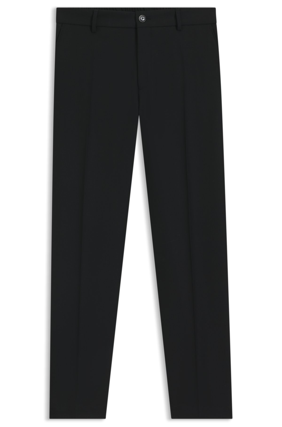 Pantalones de corte entubado lavables en lavadora con tejido elástico
