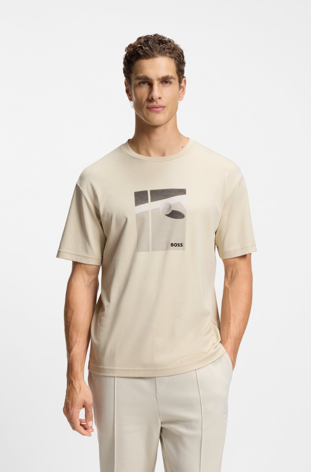 Camiseta con diseño de tenis en algodón Pima