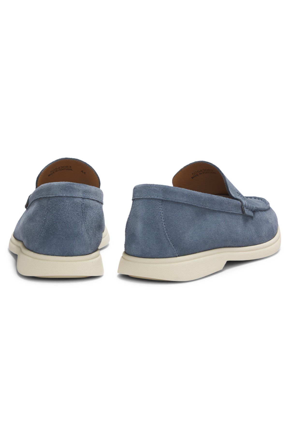 Mocasines con logotipo deprimido en ante