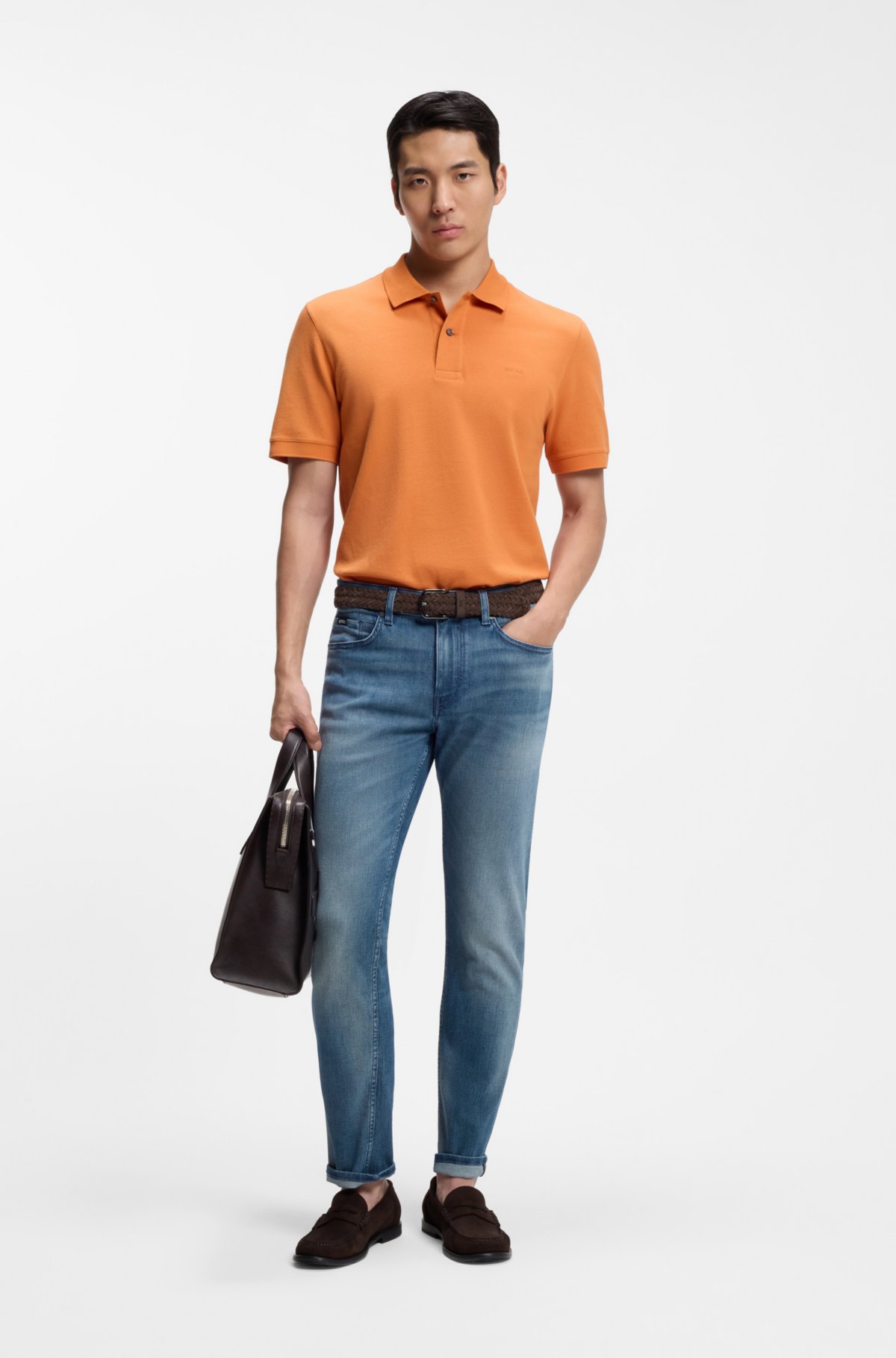 Pantalones vaqueros ajustados de Delaware en denim azul ligero