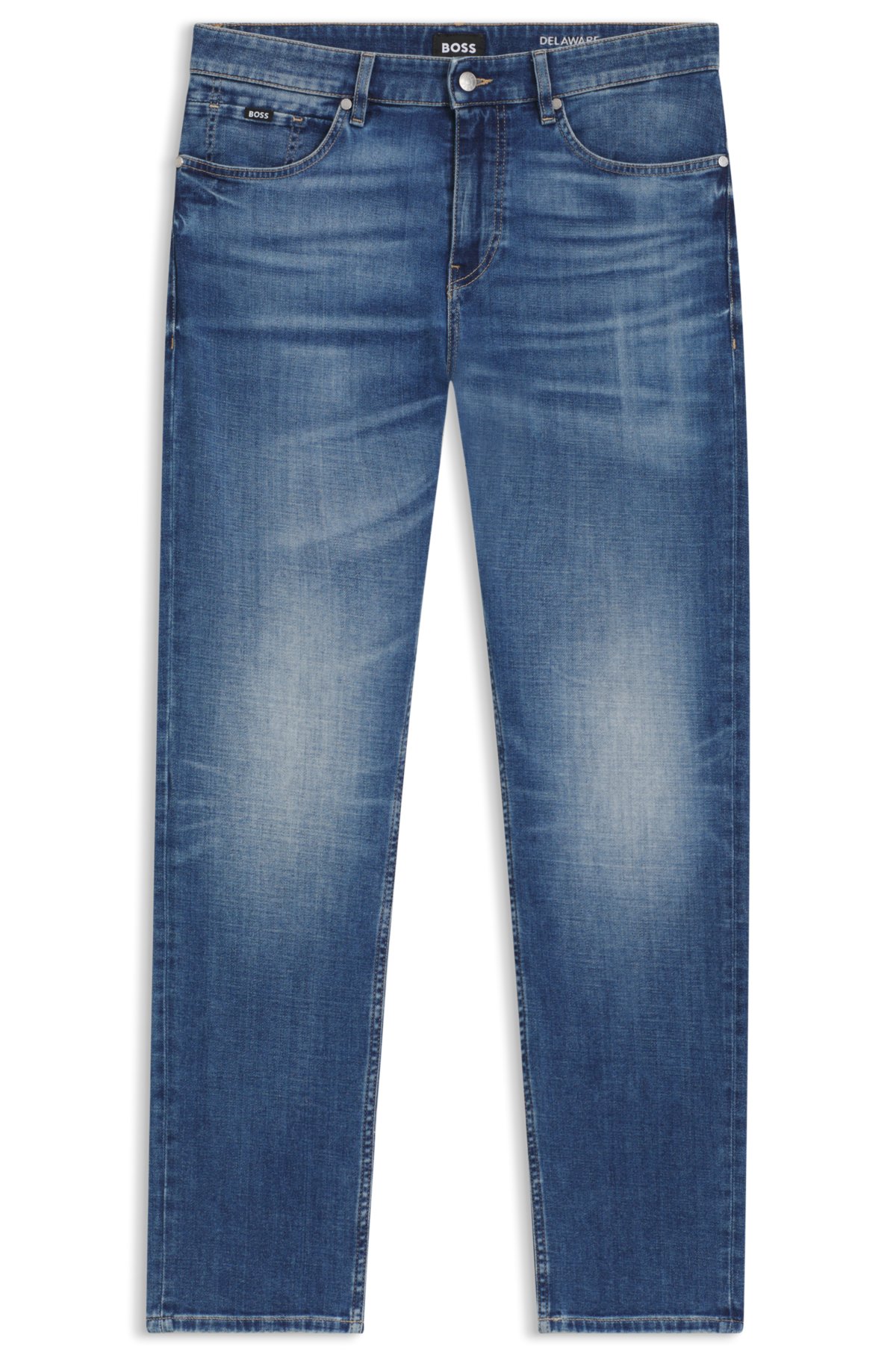 Pantalones vaqueros ajustados de color azul Delaware en denim elástico confortable