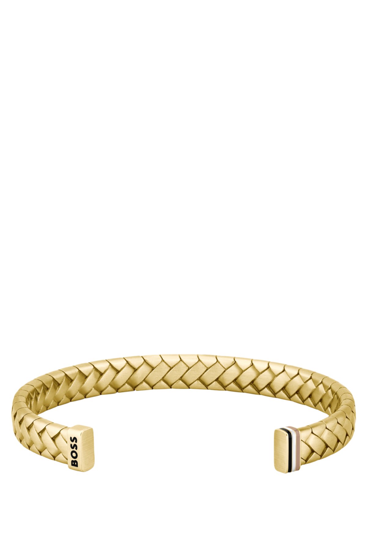 Pulsera dorada con diseño de rombo