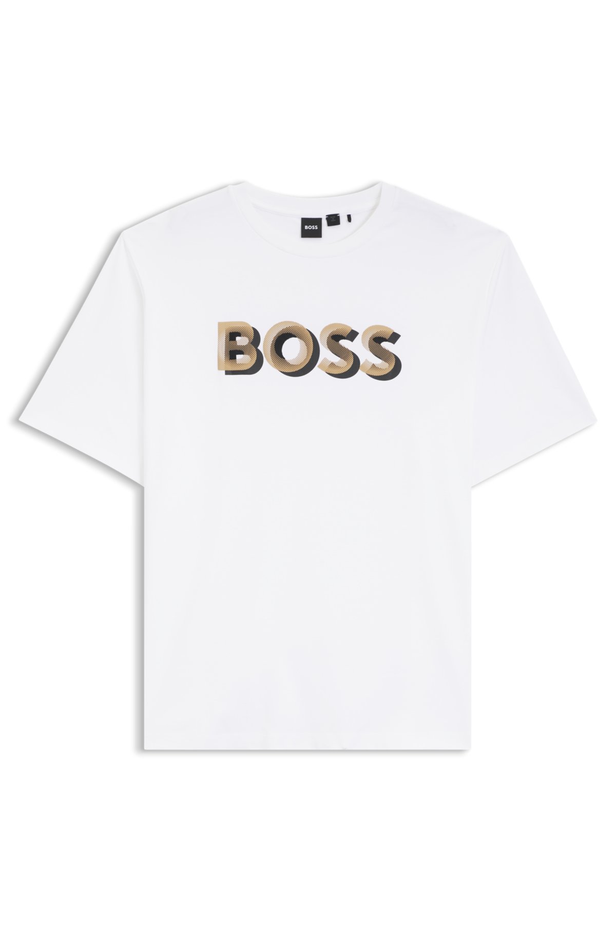 Camiseta de algodón mercerizado con arte gráfico de logo