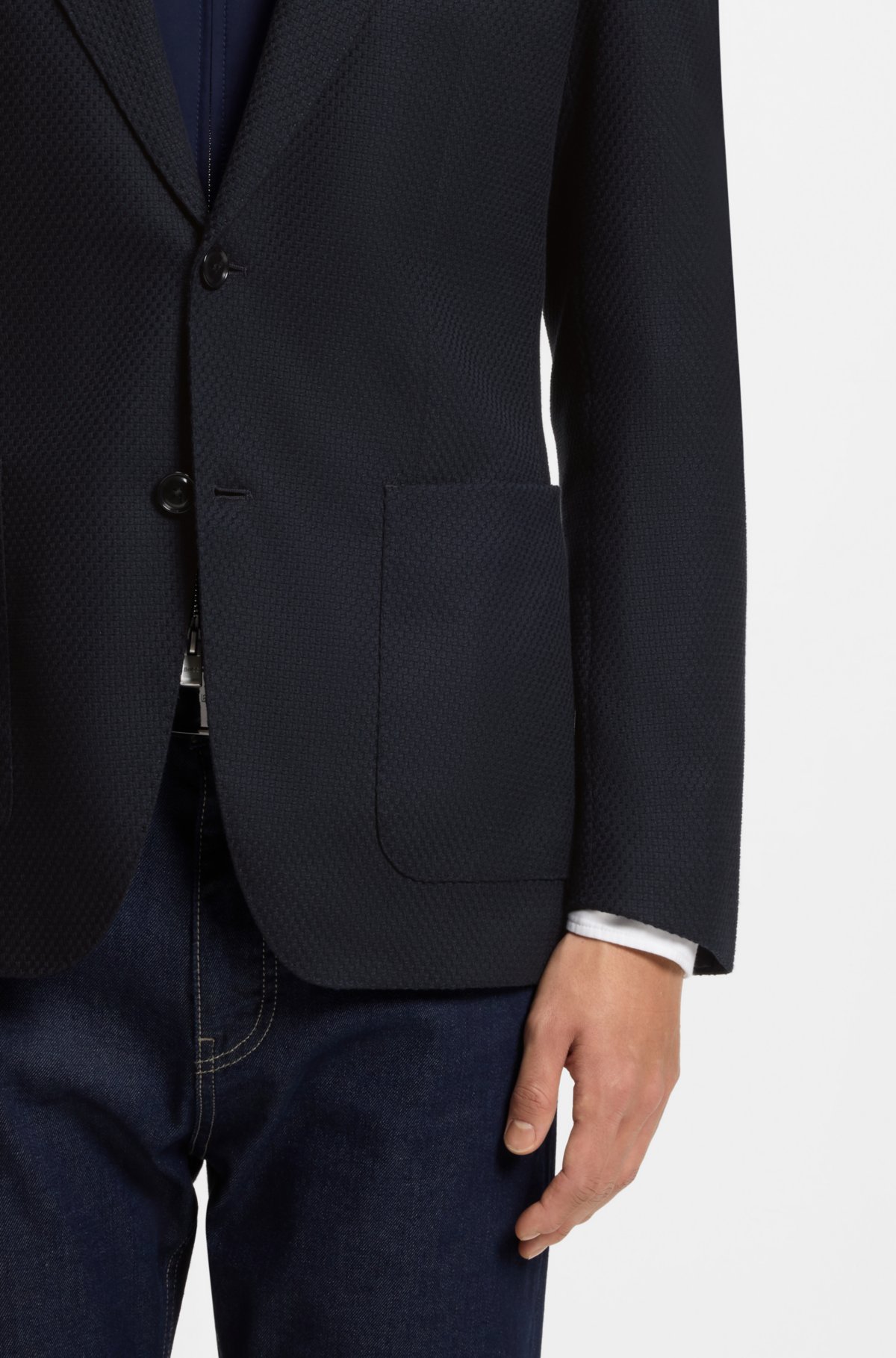 Chaqueta ajustada con chaleco integrado