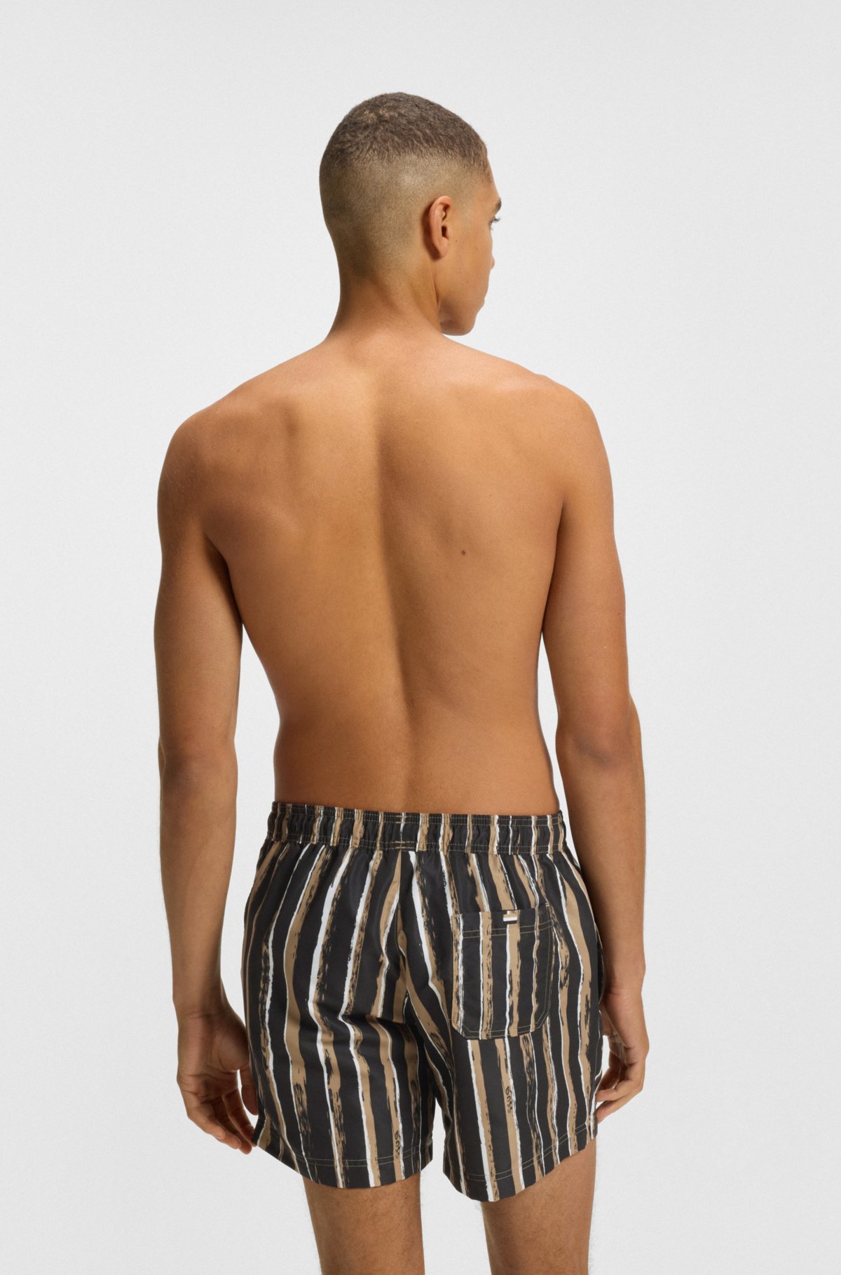 Pantalones cortos de baño de secado rápido con estampado integral