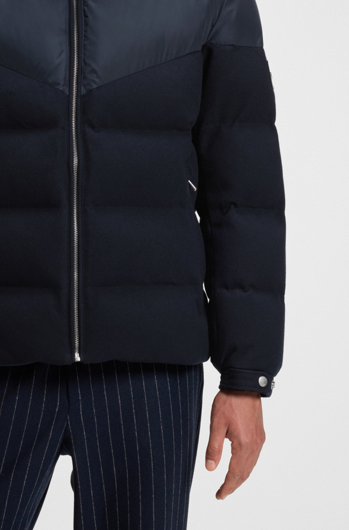 Chaqueta de franela cepillada con acabado impermeable