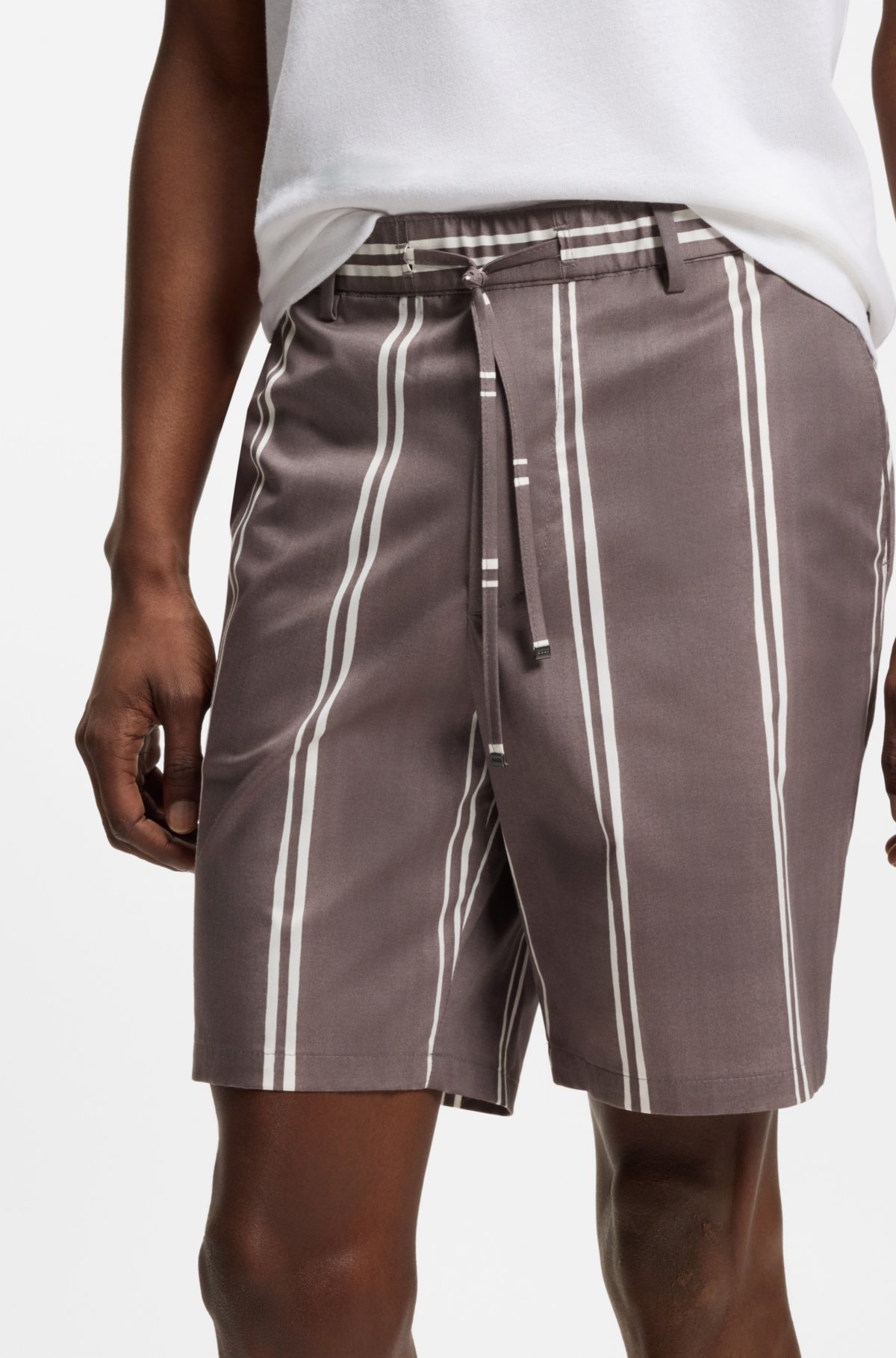 Pantalones cortos estampados en algodón elastizado