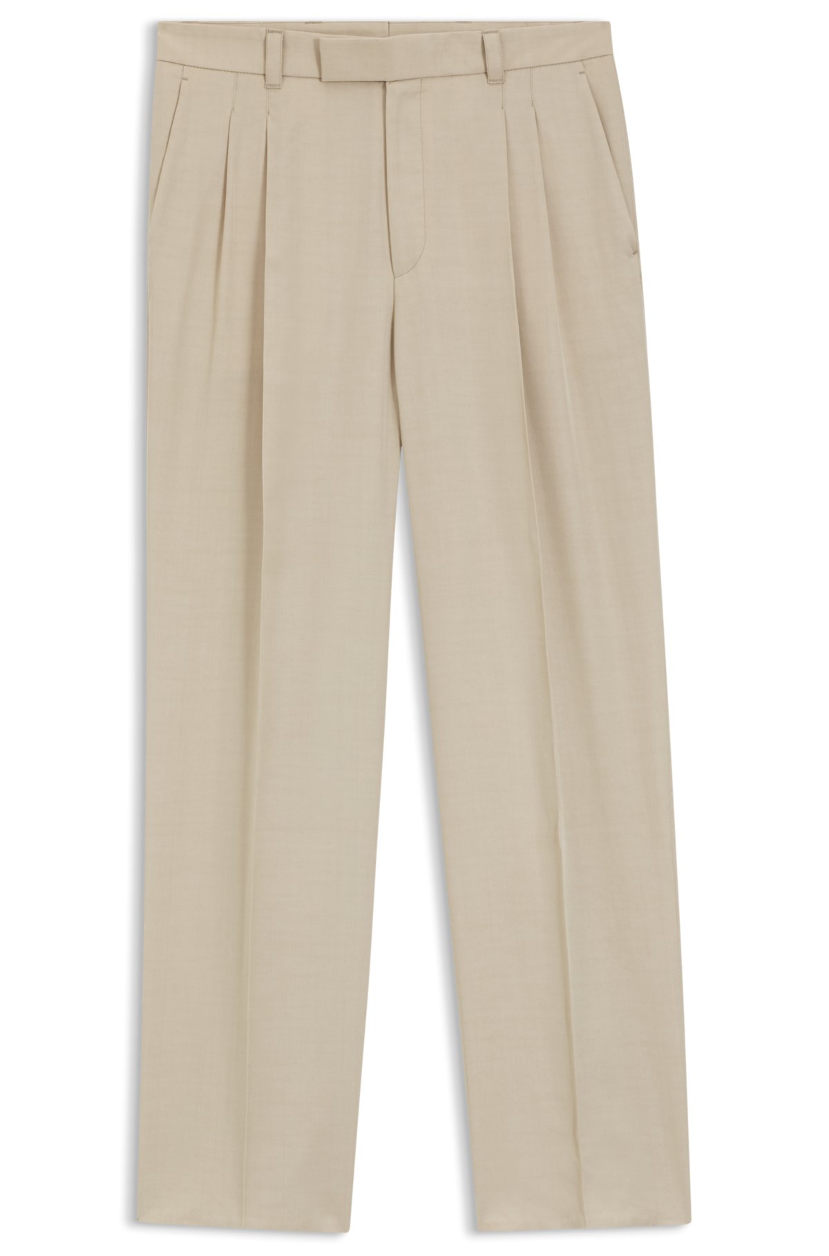 Pantalones de corte amplio en tejido twill