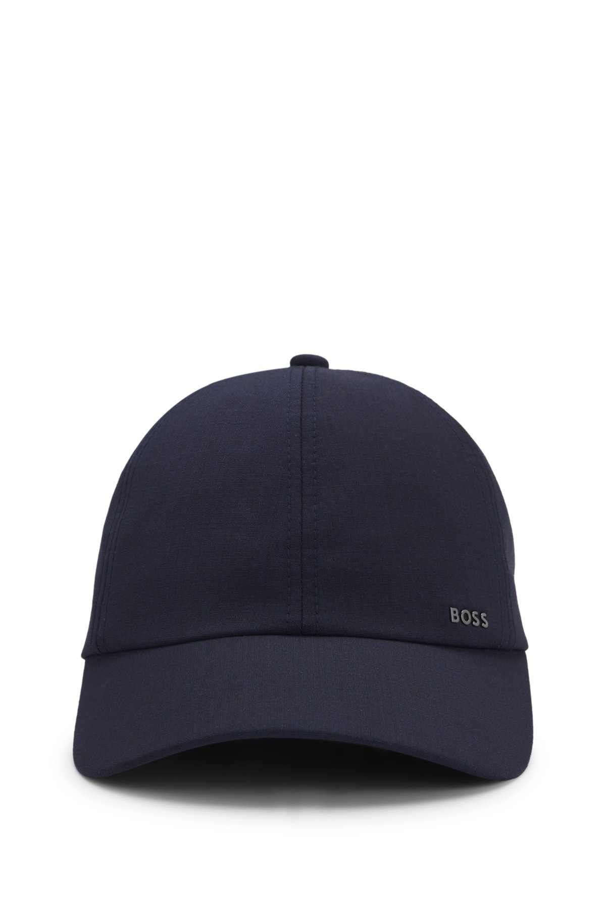 Gorra con remache de logotipo en mezcla de lana