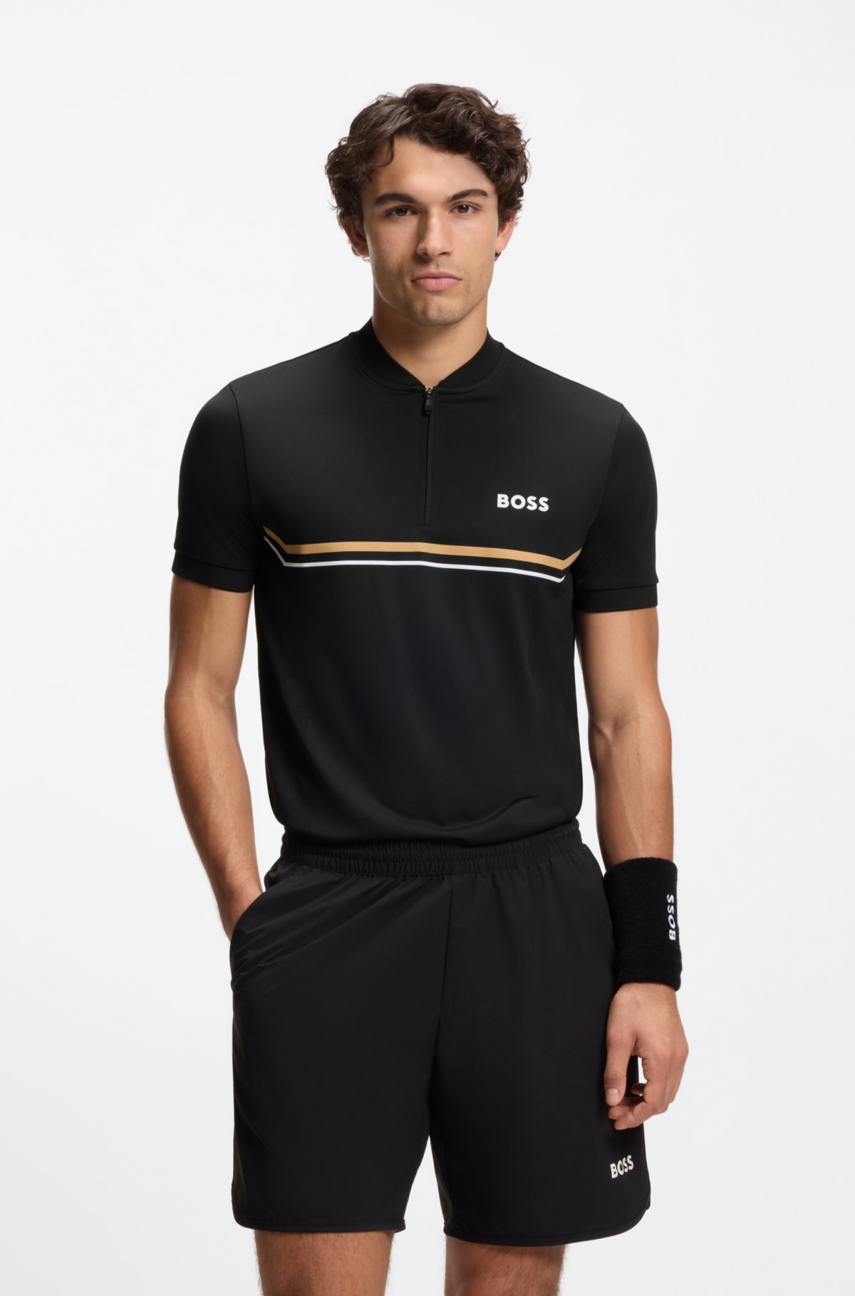 Camiseta polo con bodymapping sin costuras