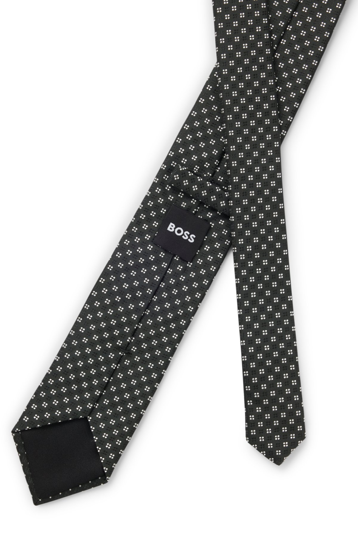 Nudo con estampado jacquard en mezcla de seda