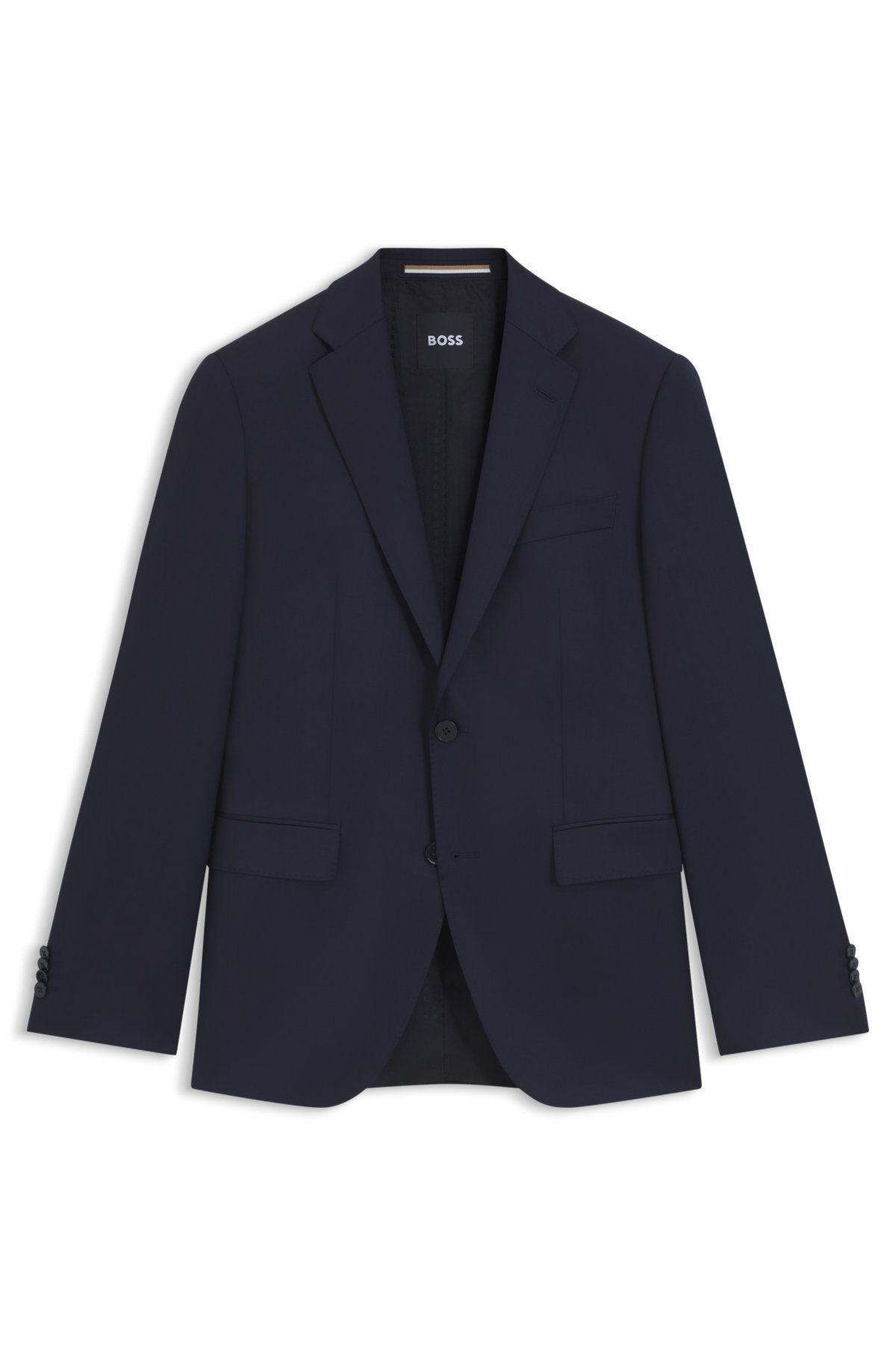 Chaqueta de corte regular en tejido de lana virgen