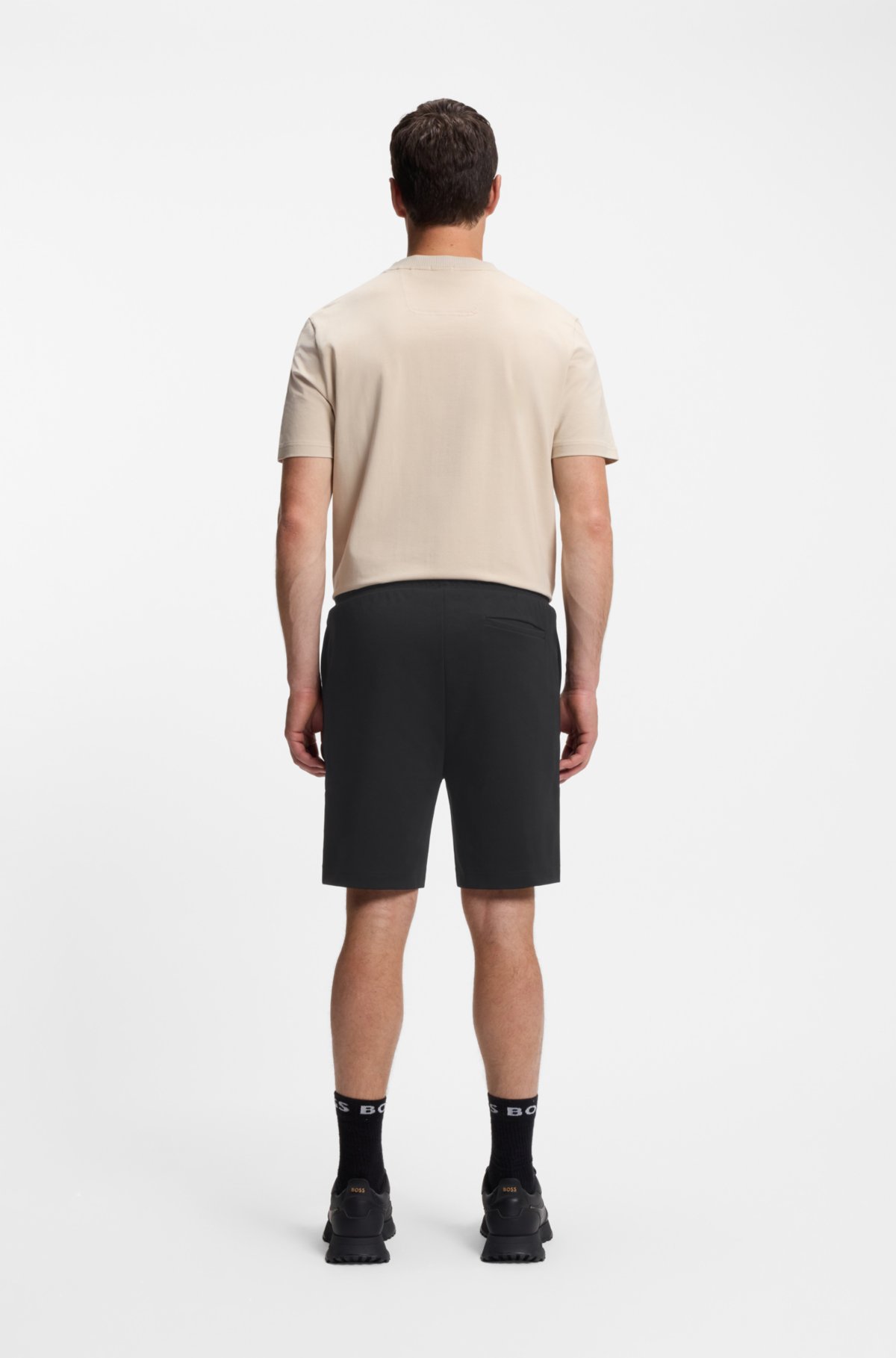 Pantalones cortos de mezcla de algodón con monograma Double B