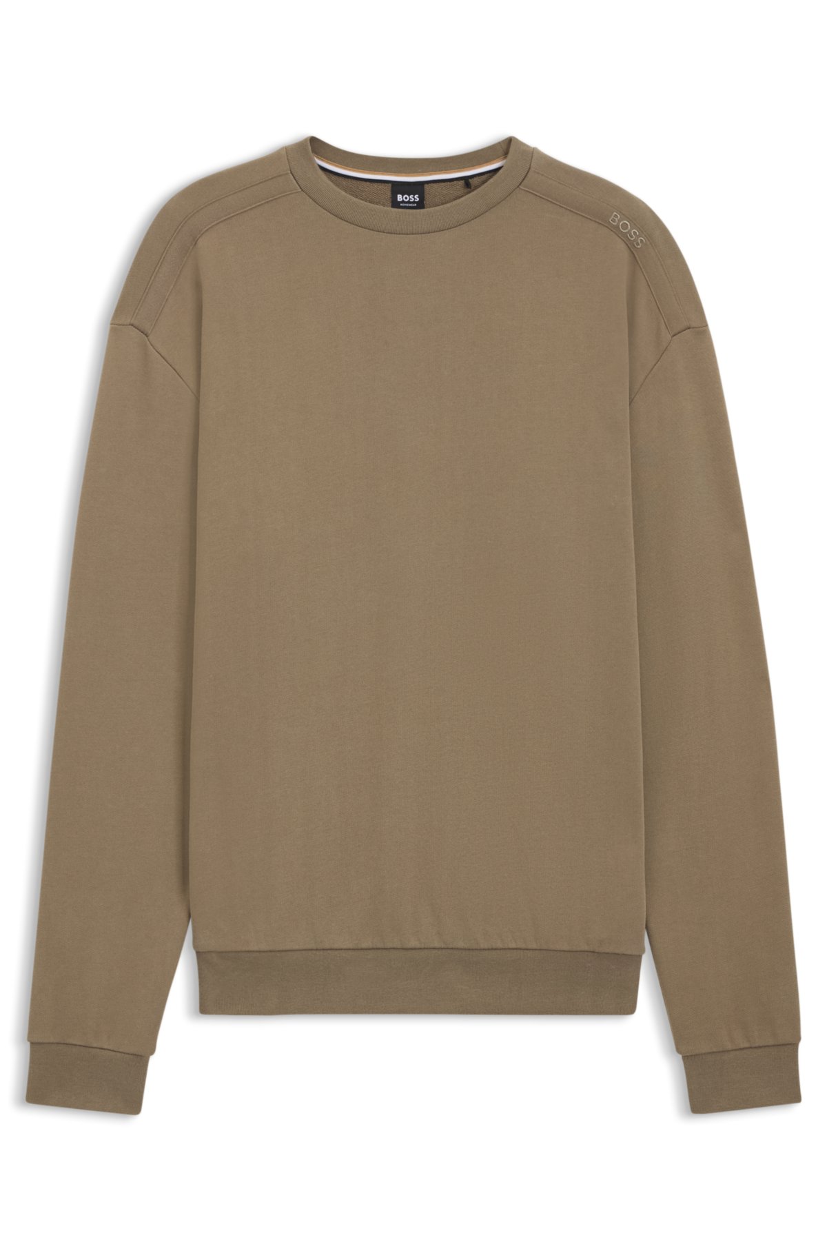 Sudadera con logo en el hombro de terciopelo de algodón