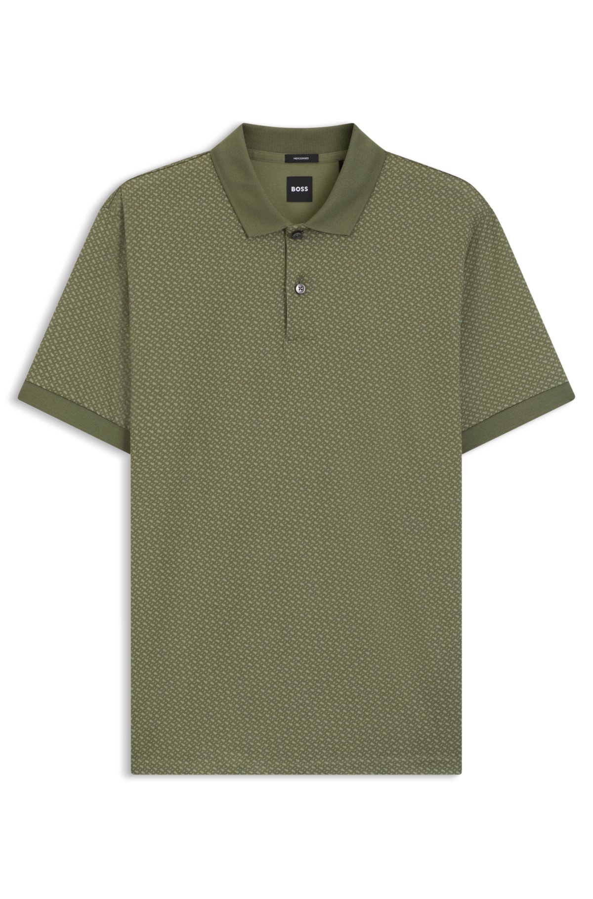 Camiseta de piqué de algodón mercerizado con monogramas bicolor