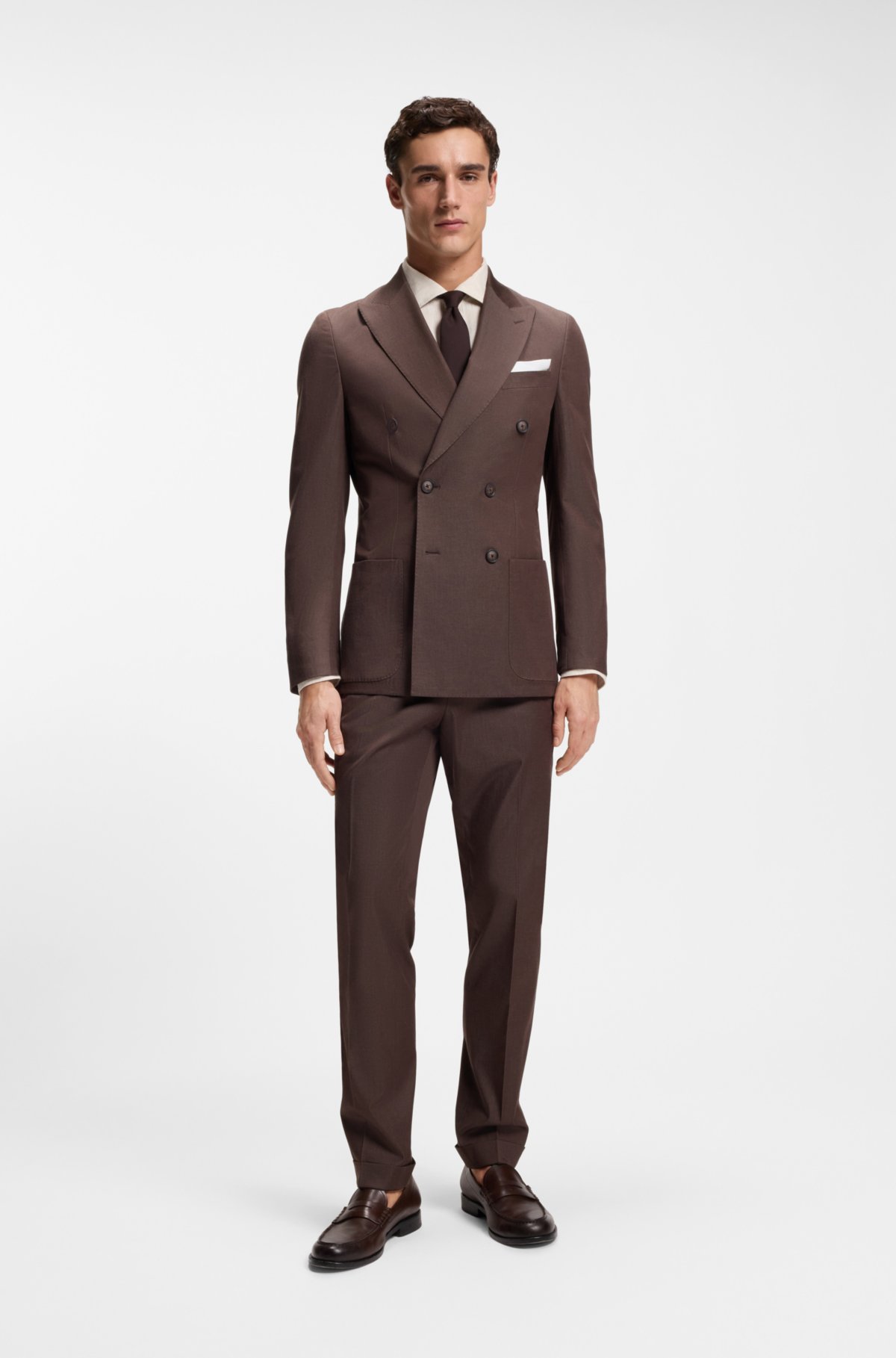 Camisa de corte regular en lino lavado