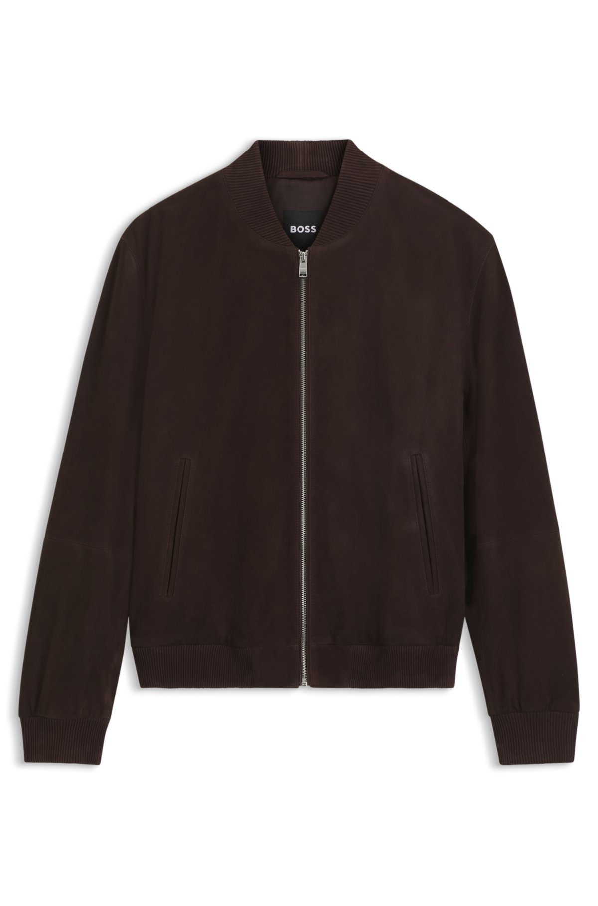 Chaqueta de corte regular en ante