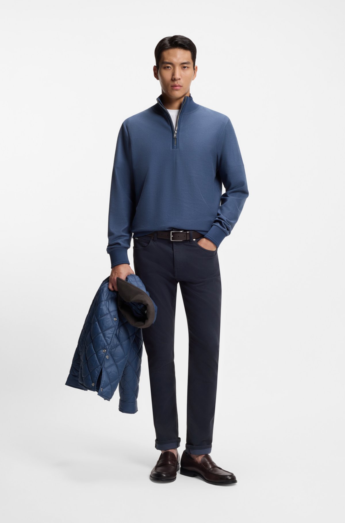 Pantalones vaqueros ajustados de Delaware en denim elástico