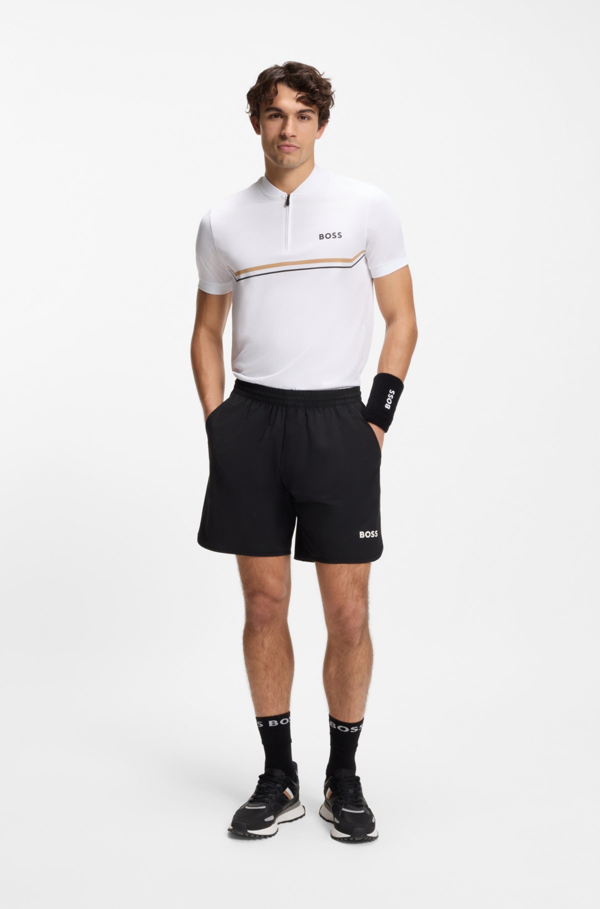 Camiseta polo con bodymapping sin costuras
