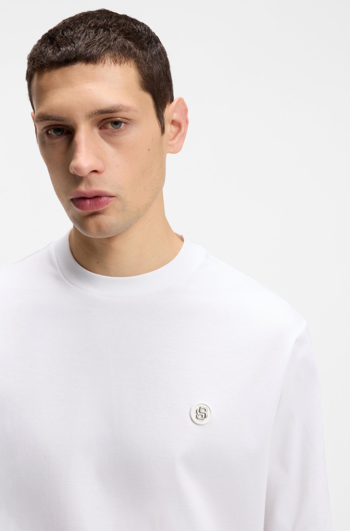 Camiseta de algodón mercerizado con monograma Double B