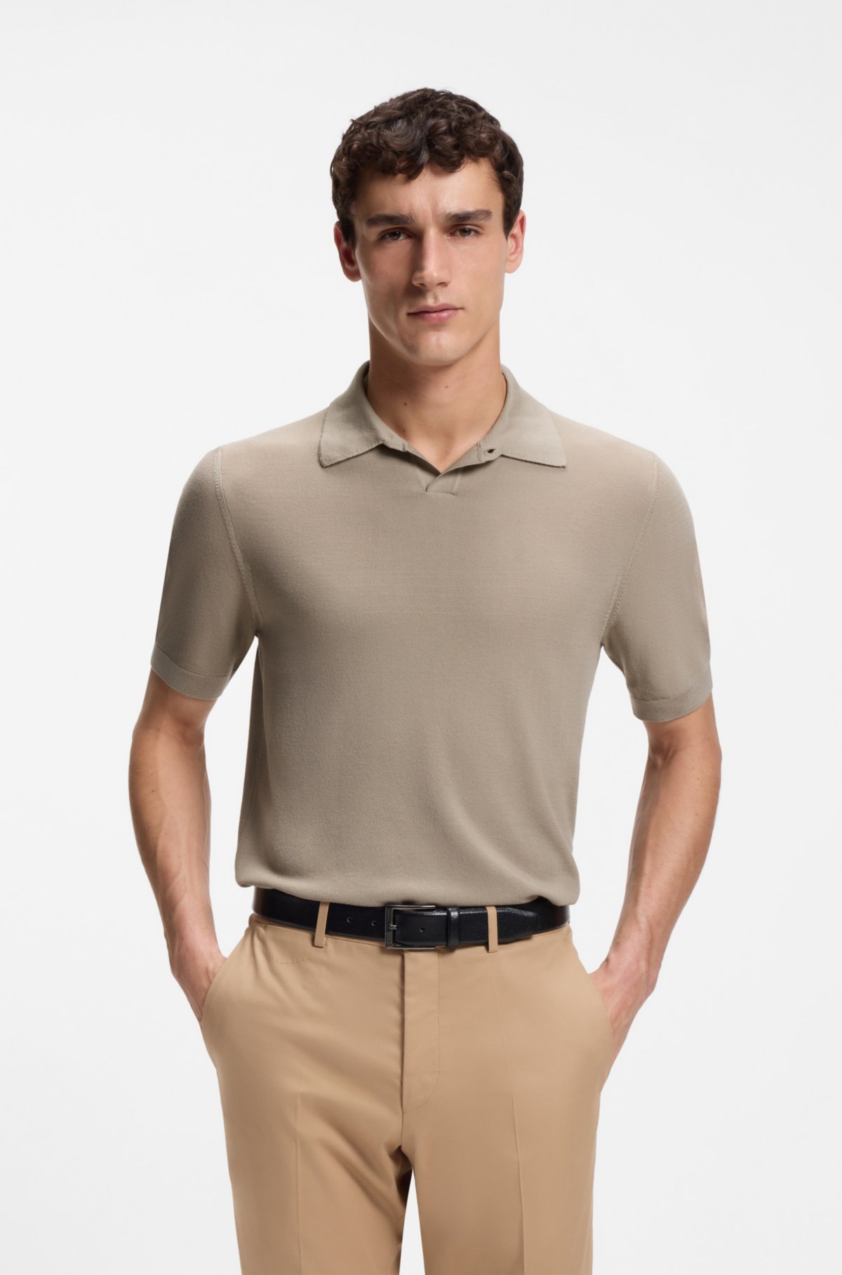Polo de punto de lana virgen