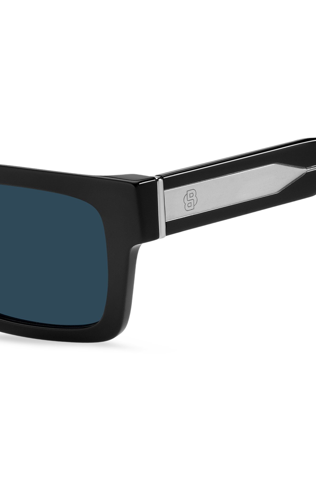Gafas de sol de acetato negro con monograma Double B
