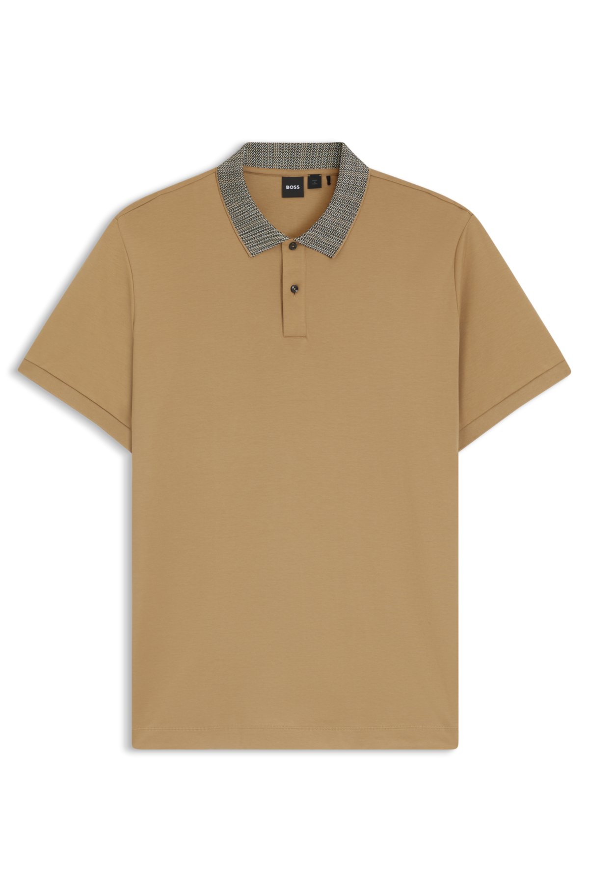 Camiseta de pima con cuello estampado