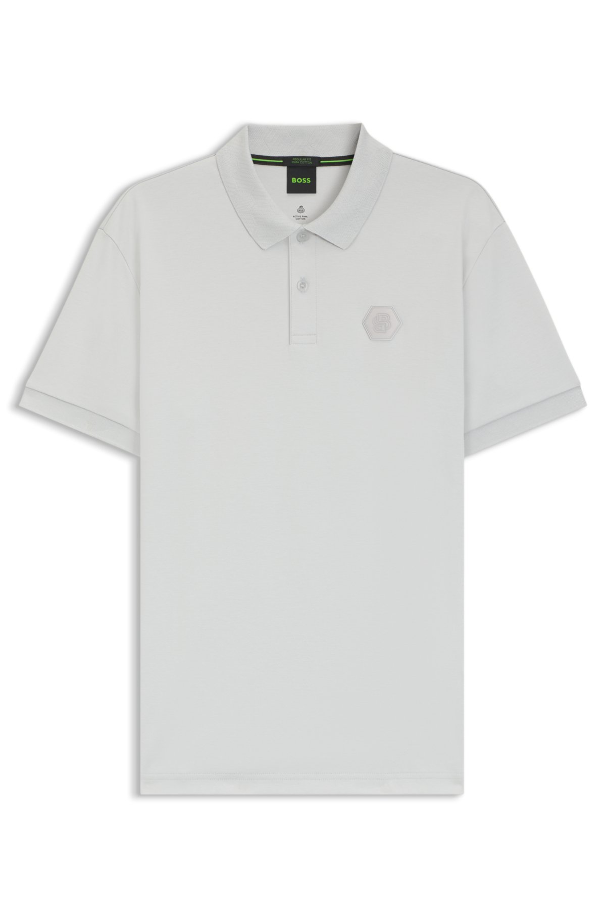 Camiseta de piqué de algodón Pima con monograma Double B