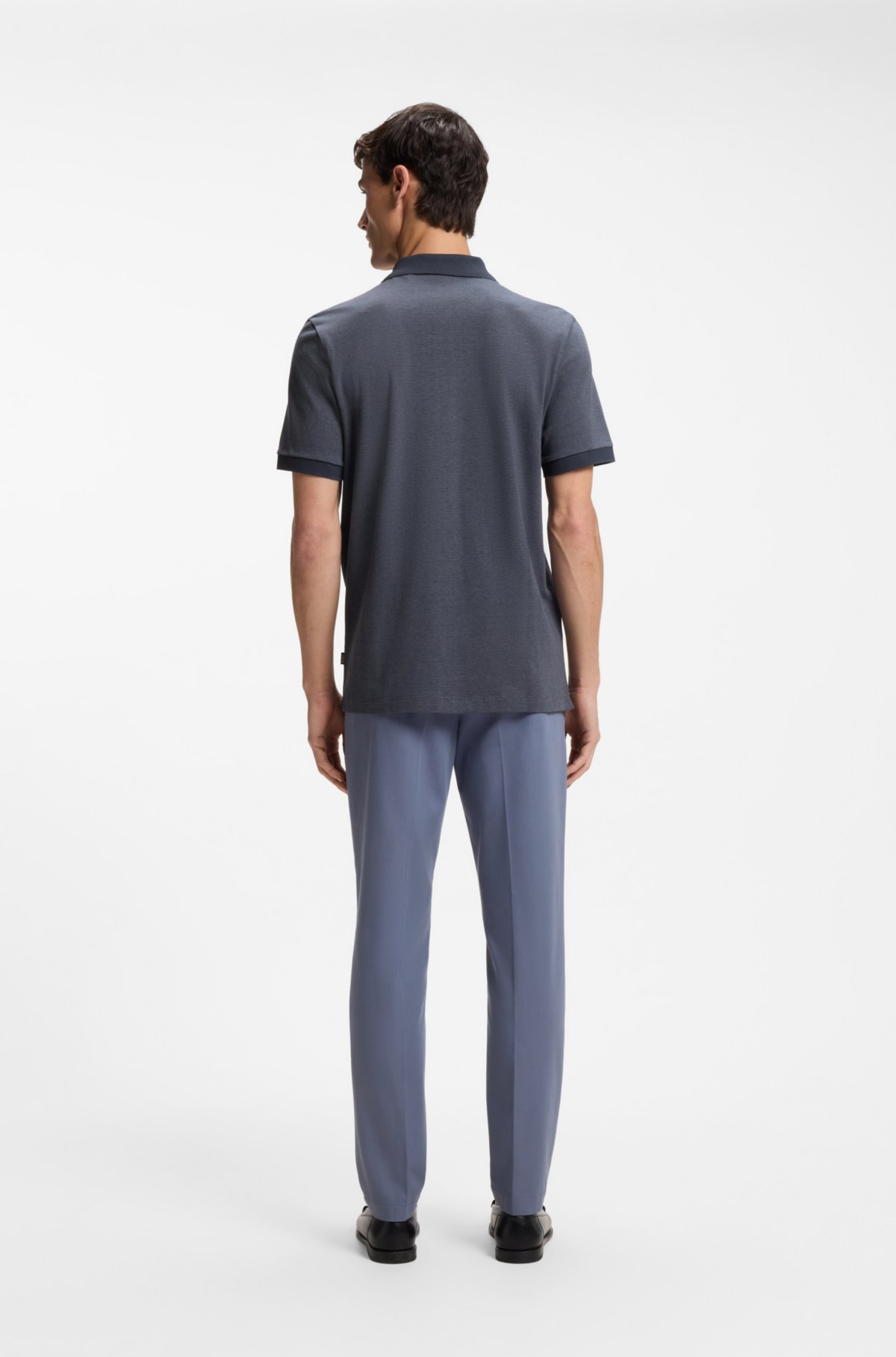 Camisa de corte regular en algodón con estructura de burbujas