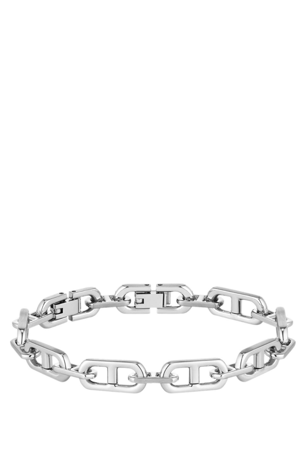 Pulsera de cadena pulida y cepillada