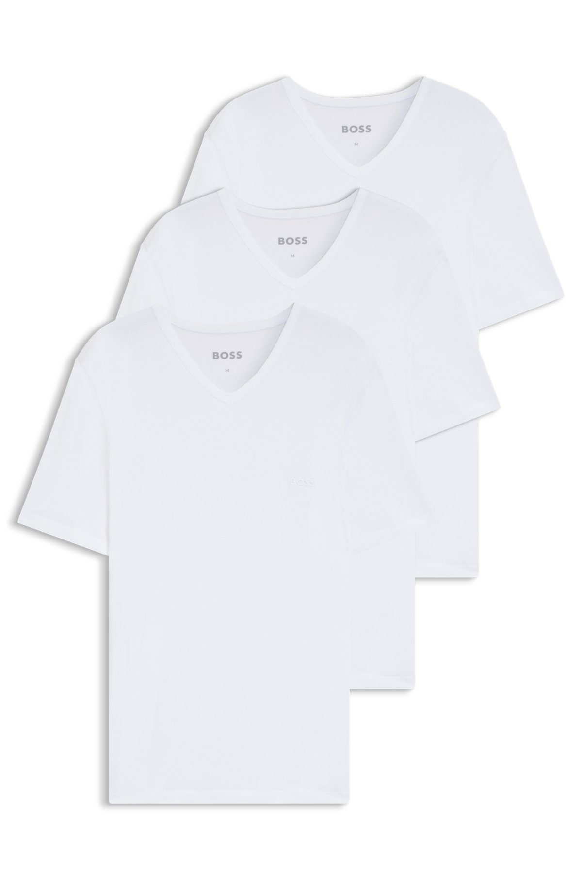 Juego de tres camisetas de ropa interior de algodón