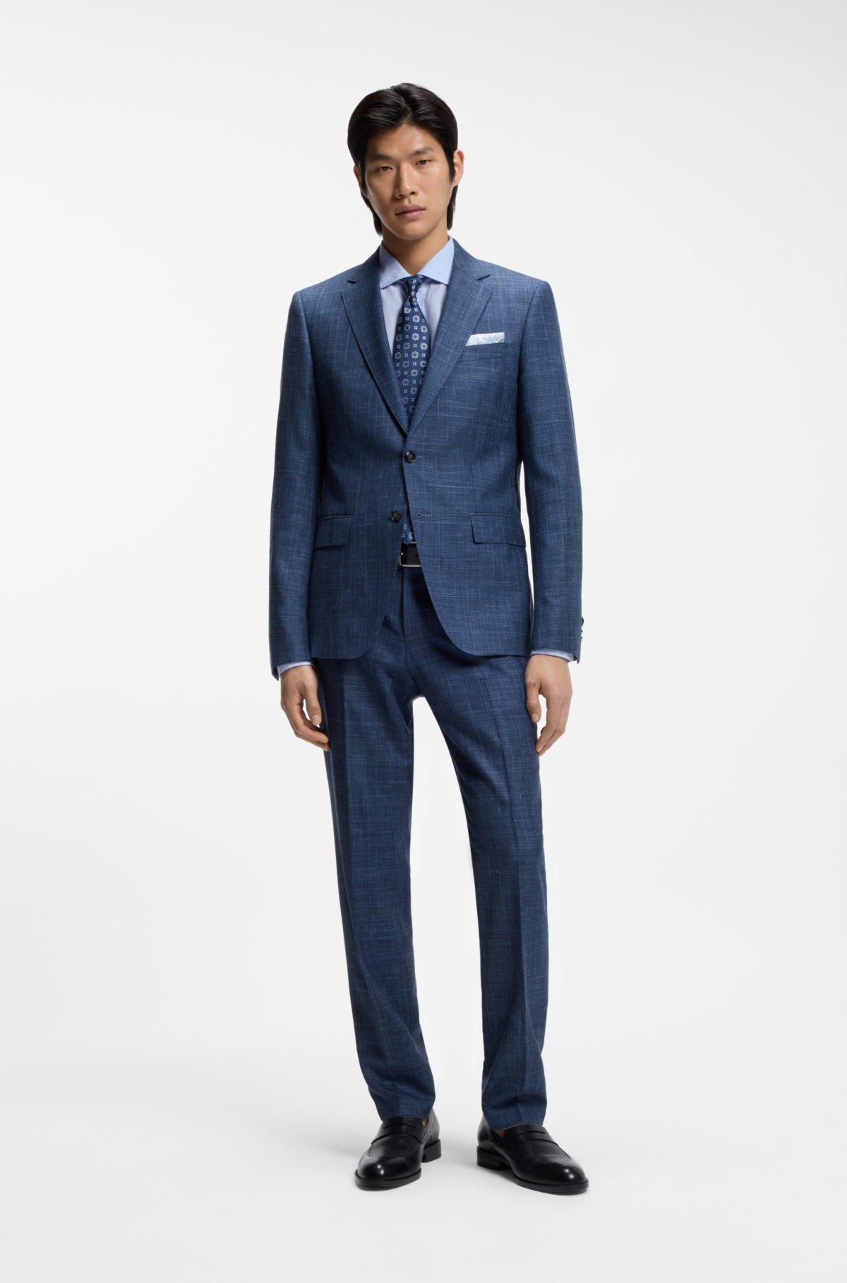 Camisa de corte regular en lino lavado