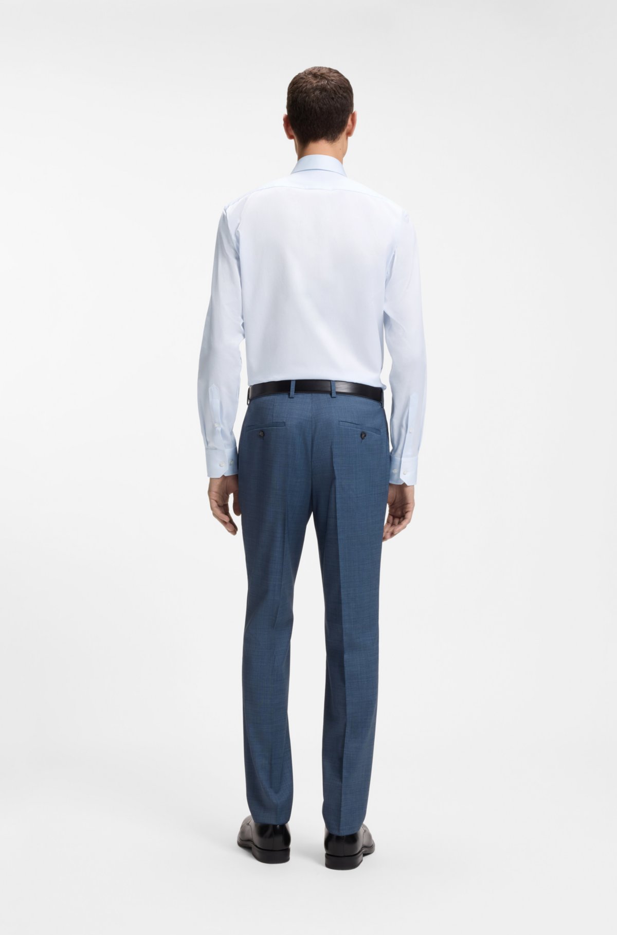 Camisa de corte regular en algodón italiano estructurado