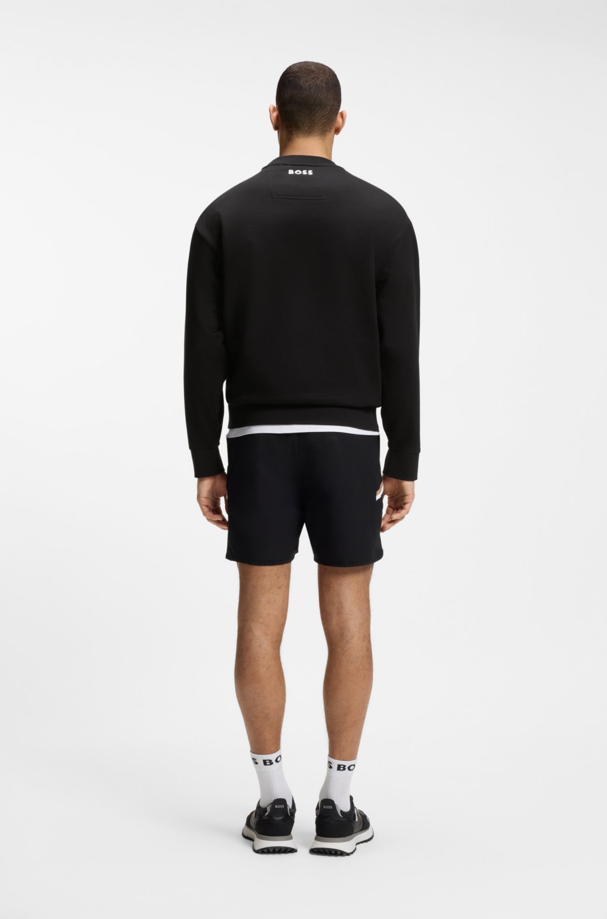 Sudadera de algodón y terciopelo con arte de tenis