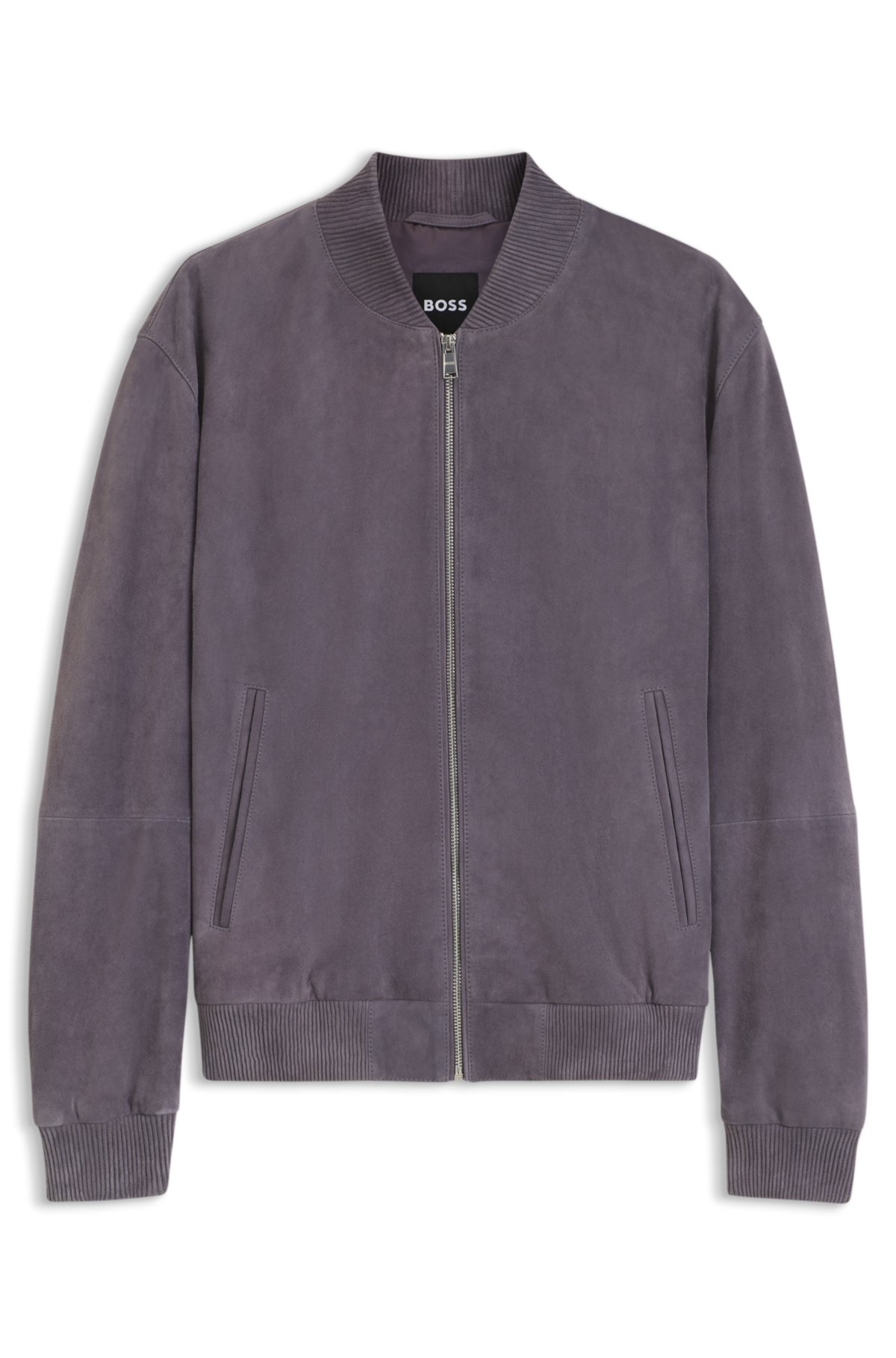 Chaqueta de corte regular en ante