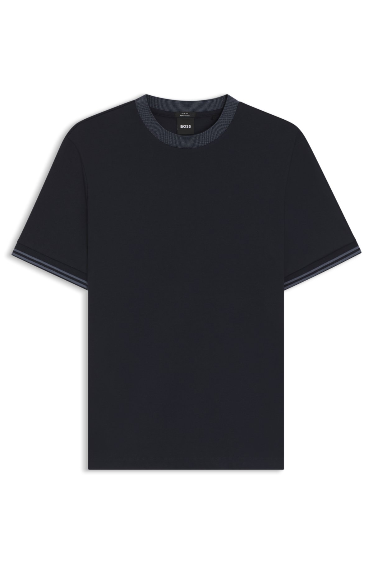 Camiseta ajustada de corte moderno en algodón mercerizado