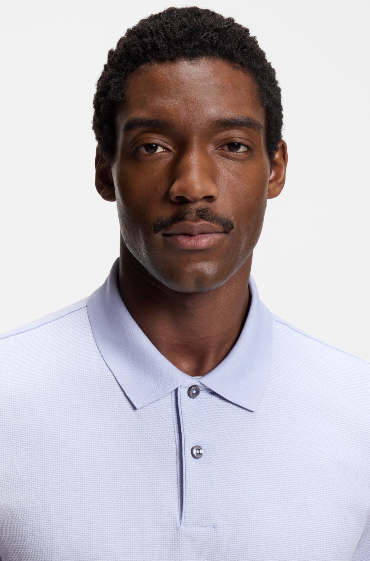 Camiseta de polo con estructura de burbujas en algodón
