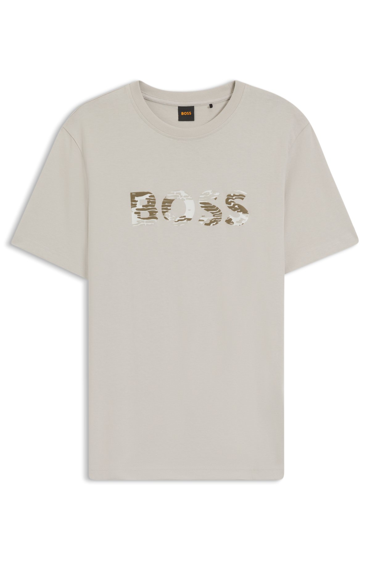 Camiseta de corte recto en jersey de algodón
