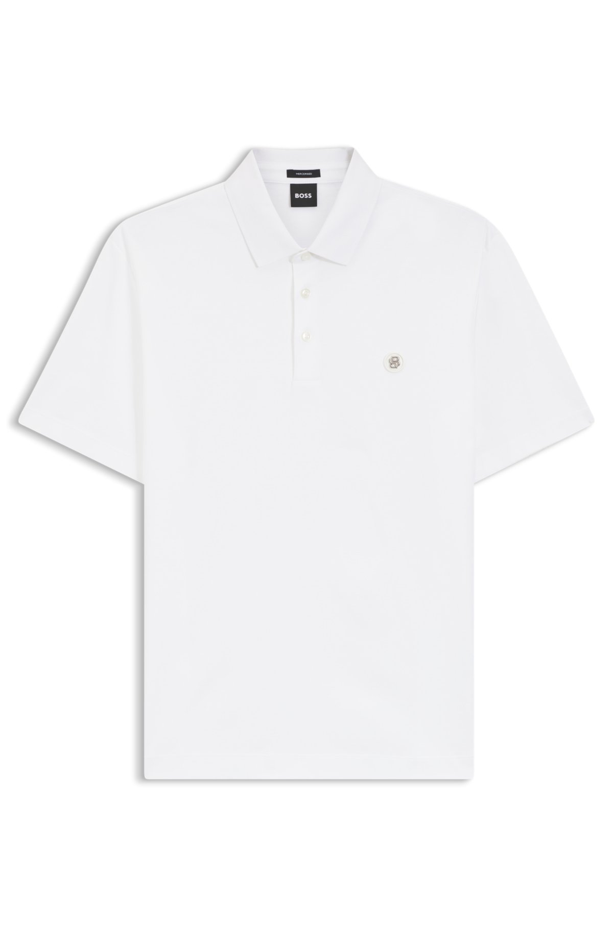 Camiseta de piqué de algodón mercerizado con monograma Double B