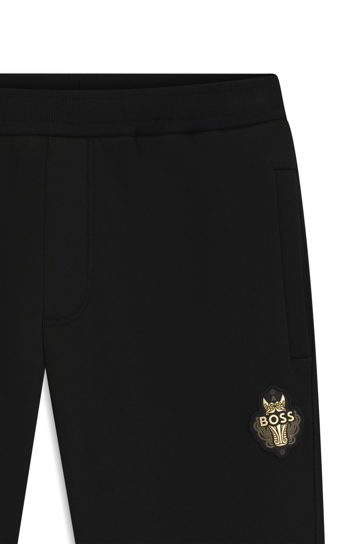 Pantalones de chándal con estampado de logo Año del Caballo en algodón terciopelo