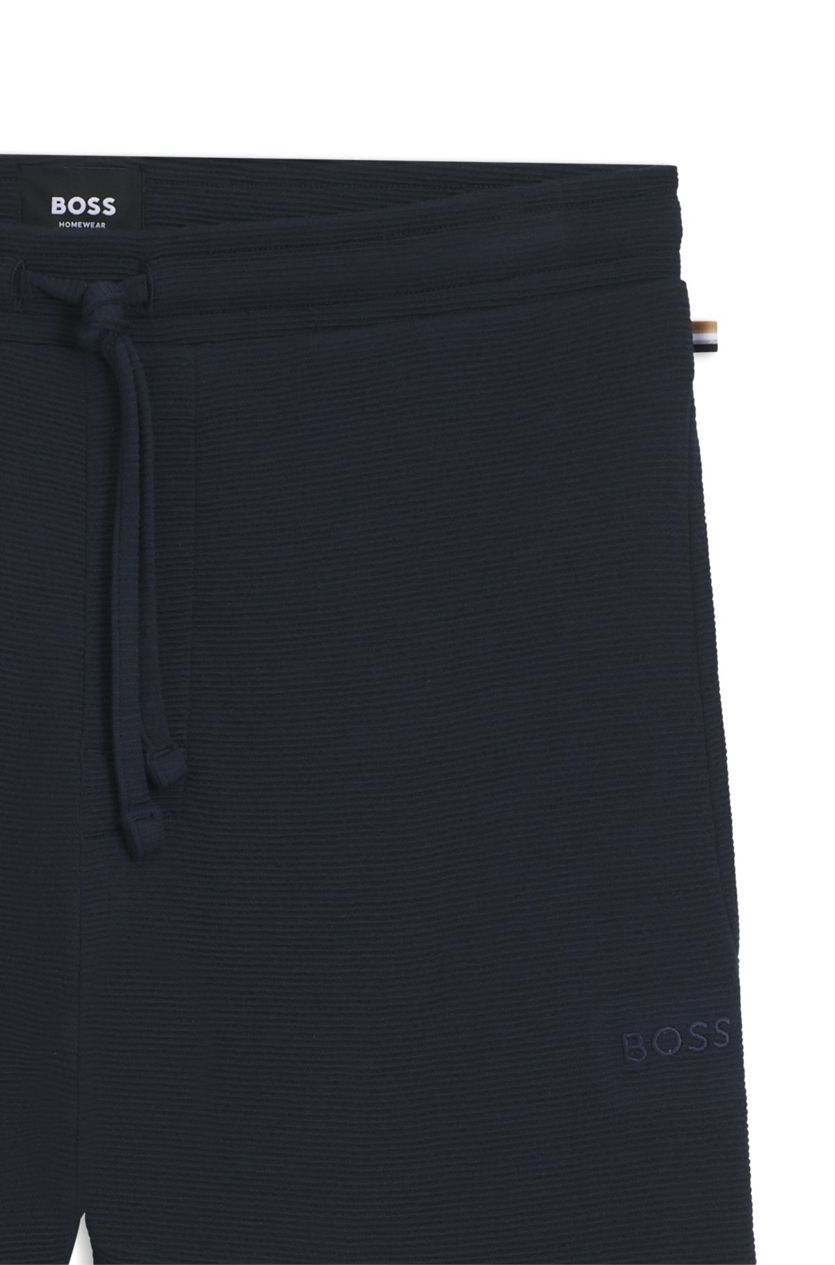 Pantalones cortos de pijama con logo bordado en tejido elástico