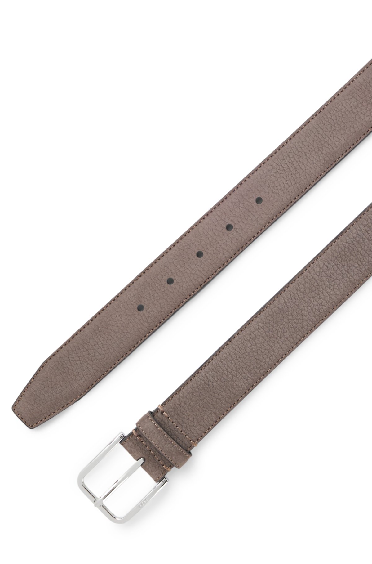 Cinturón con hebilla de pin en nubuck italiano