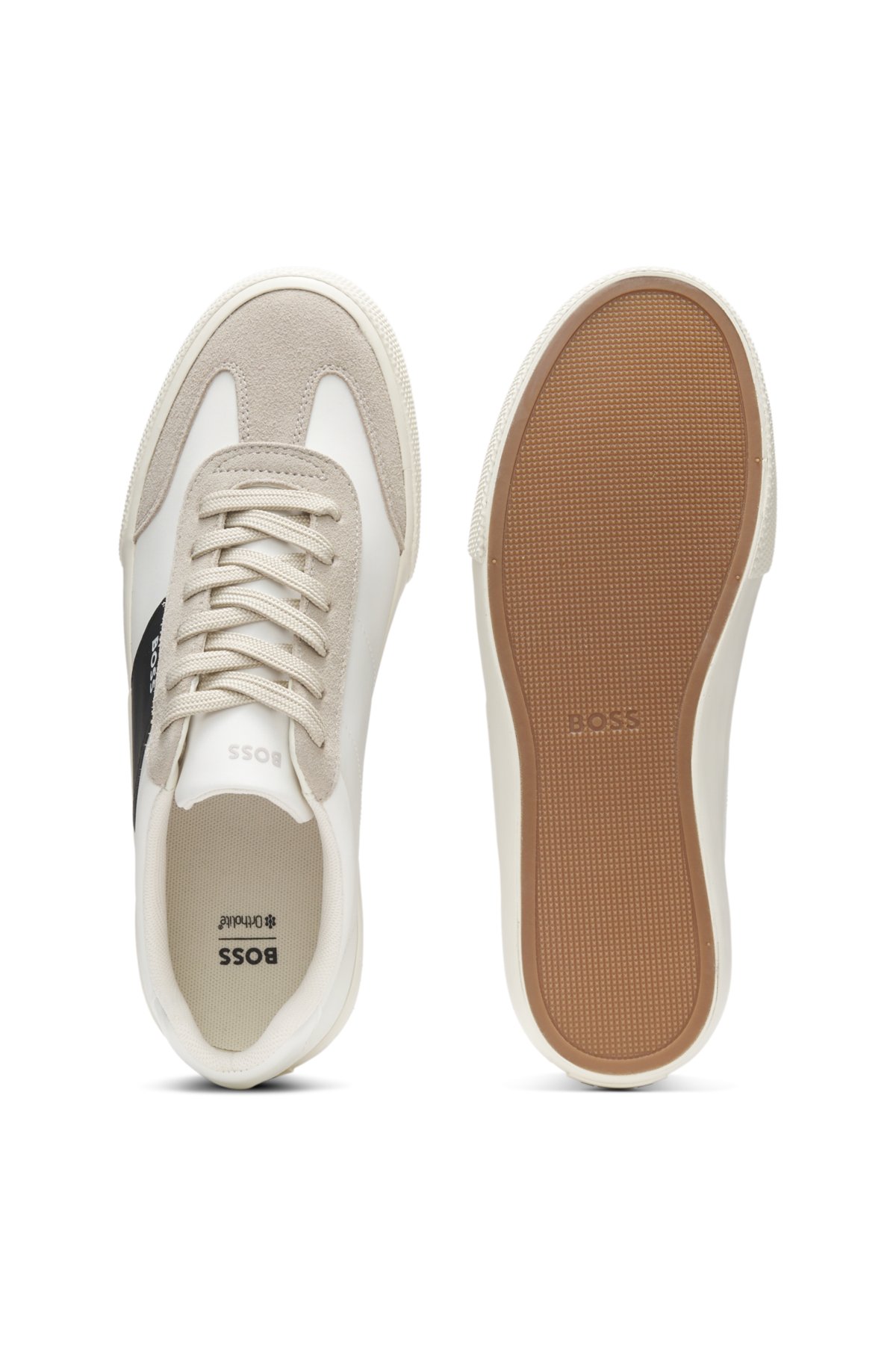 Zapatillas bajas con detalles de ante