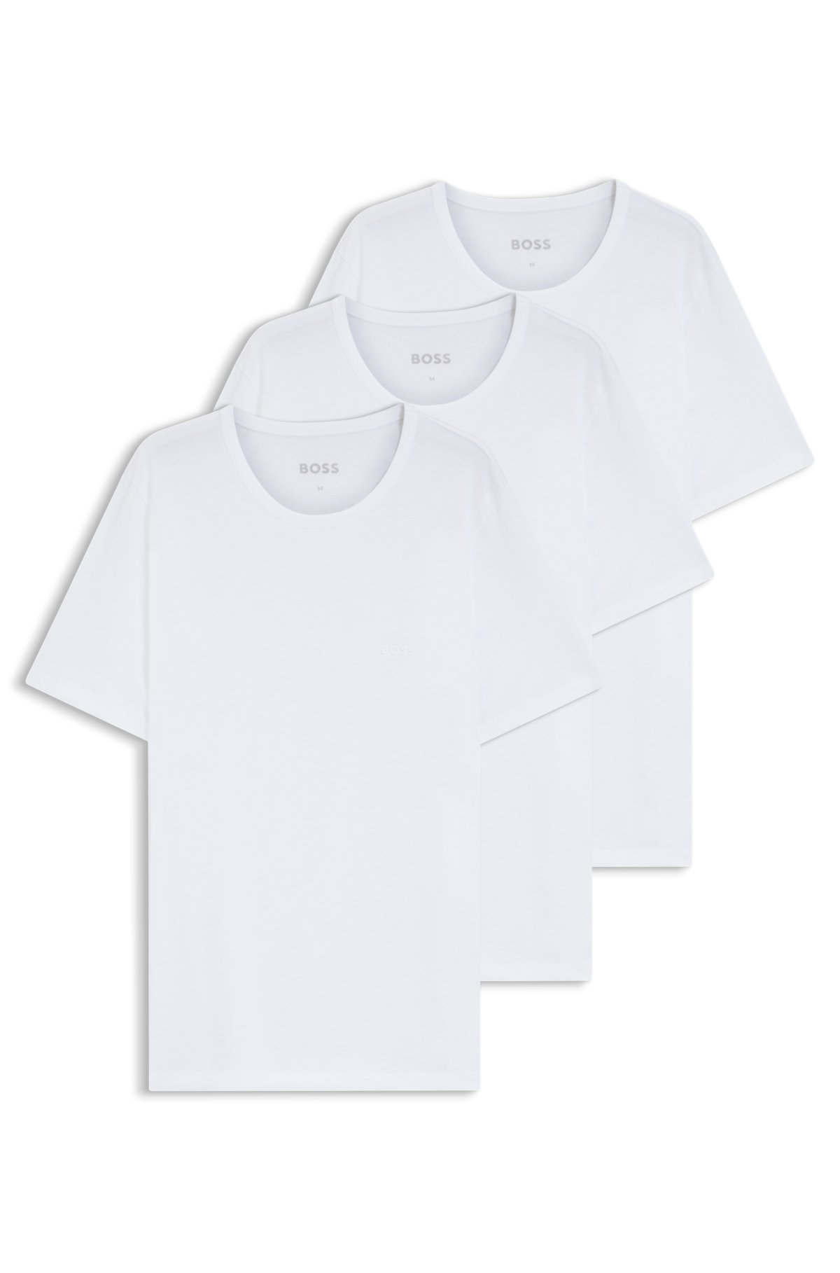 Juego de tres camisetas de algodón con estampados para ropa interior